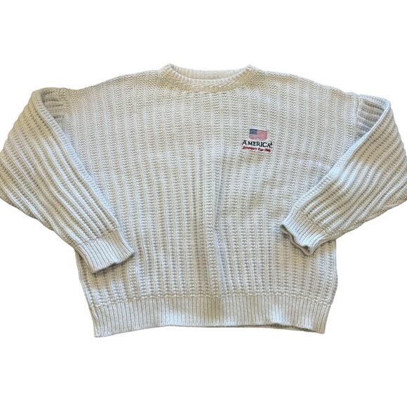 VTG 1995 America’s Cup Sailing Sweater Men’s Size XL Heavyweight Chunky Knitted - Picture 1 of 8